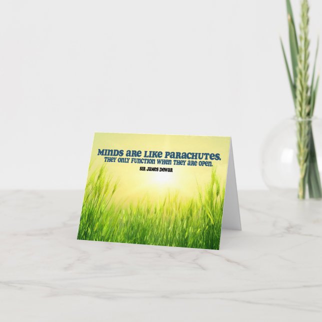 Carte De Remerciements Citation Inspirationnelle de James Dewar "Minds" (Devant)