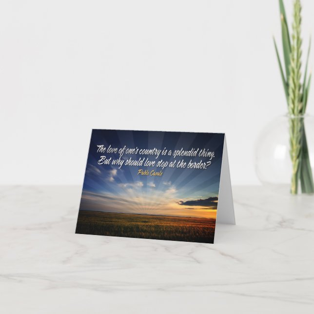 Carte De Remerciements Citation inspirée "Amour sans frontière" (Devant)