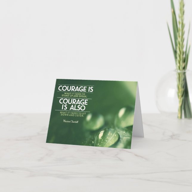 Carte De Remerciements Citation inspirée de Winston Churchill (Devant)