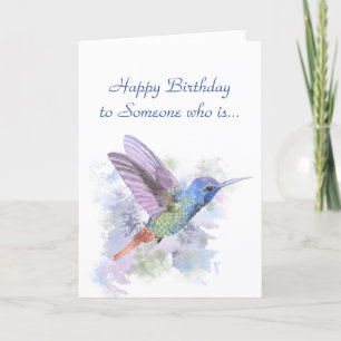 Carte De Remerciements Citation minuscule mais ferme Anniversaire Colibri