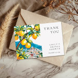 Carte De Remerciements Citron Citrus Côte Amalfi Fête des mariées italien<br><div class="desc">Citron Citrus Côte Amalfi Fête des mariées italienne Carte de remerciements</div>