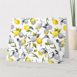 Carte De Remerciements citrons aquarelle 14