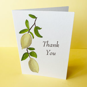 Carte De Remerciements Citrons Peints Personnalisables 