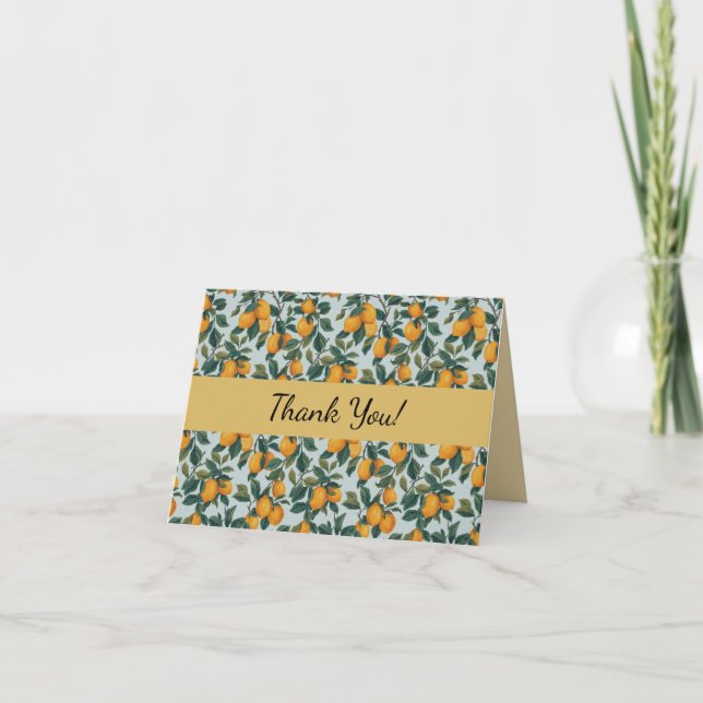 Carte De Remerciements Citrons sur Branches (Devant)