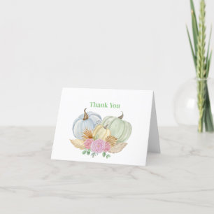 Carte De Remerciements Citrouille Boho Automne