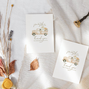 Carte De Remerciements Citrouille minimaliste simple moderne Baby shower 