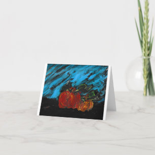 Carte De Remerciements Citrouille orange