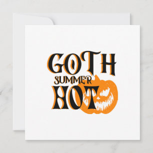 Carte De Remerciements Citrouille Souriant Été-Goth-Horreur Chaud