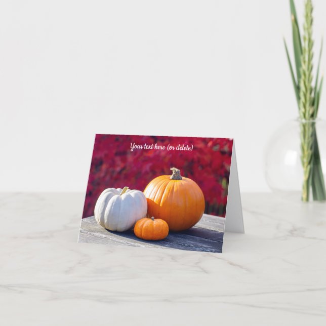 Carte De Remerciements Citrouilles d'automne (Devant)