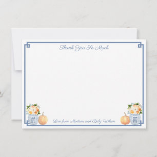 Carte De Remerciements Citrouilles Florales Chic Chinois Mariage Shower