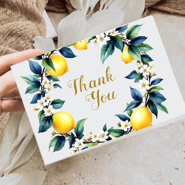 Carte De Remerciements Citrus Amalfi Italian Ciao Baby Wreath Thank You (Créateur téléchargé)