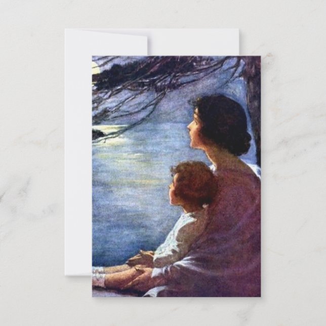 Carte De Remerciements « Clair de lune » par Jessie Willcox Smith (Devant)