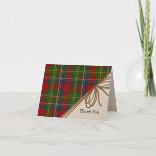 Carte De Remerciements Clan Forrester Plaid Thank You Note Card