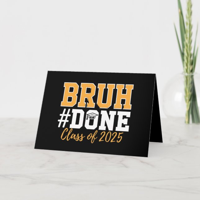 Carte De Remerciements Classe Bruh Terminée De 2025 Diplômé (Devant)