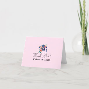 Carte De Remerciements Classe de 2025 Floral Graduation