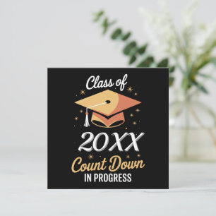 Carte De Remerciements Classe de 2026 compte à rebours en cours Personnal