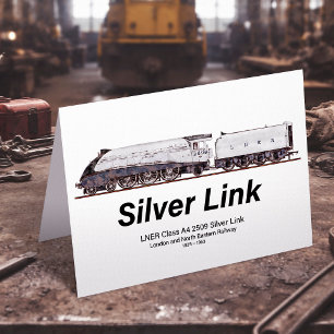 Carte De Remerciements Classe LNER A4 2509 Silver Link Locomotive à vapeu