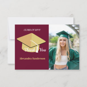 Carte De Remerciements Classe supérieure de photo de remise de diplômes