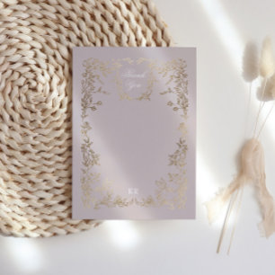 Carte De Remerciements Classic Elegant Crest Monogram Mariage