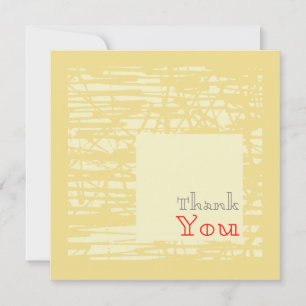 Carte De Remerciements Classic Gris Beige Elegant Gris Rouge Texte