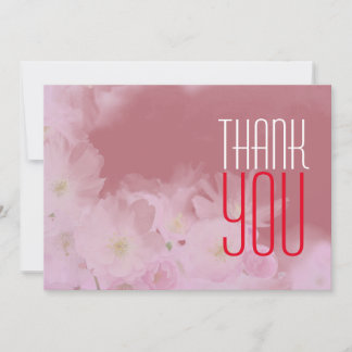 Carte De Remerciements Classic Professional Floral Rose Gold