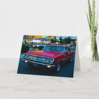 Carte De Remerciements Classic Red Car blank greeting Card