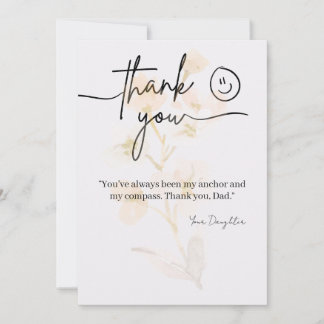 Carte De Remerciements Classic Thank You Card for Dad