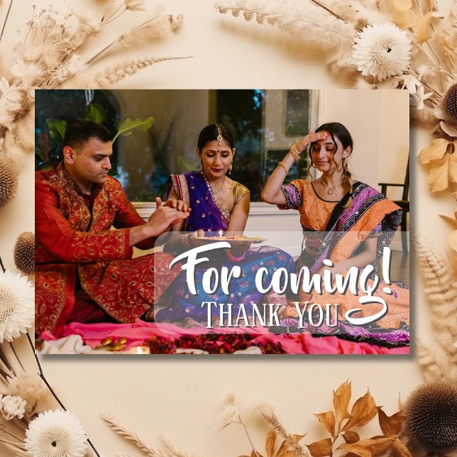 Carte De Remerciements Classic Traditional Diwali Family Photo Thank You (Créateur téléchargé)