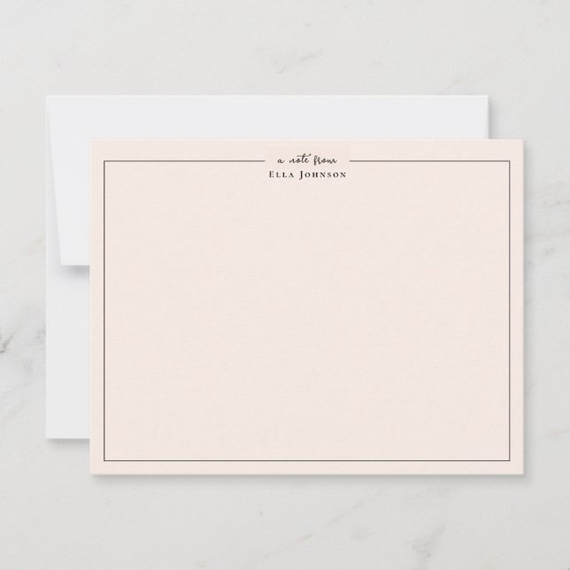 Carte De Remerciements Classique Blush Pink Professionnel (Devant)