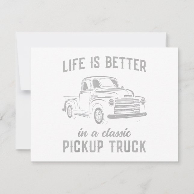 Carte De Remerciements Classique mec camionnette vintage (Devant)