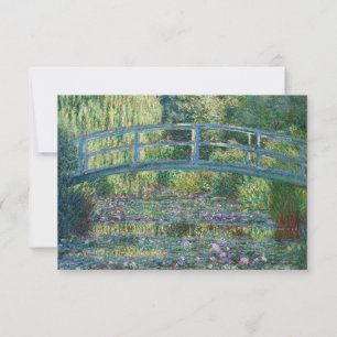 Carte De Remerciements Claude Monet - Bassin aux Nymphéas, Harmonie Verte