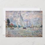 Carte De Remerciements Claude Monet - Bateaux Regatta à Argenteuil<br><div class="desc">La régate des bateaux à Argenteuil / Régate a Argenteuil - Claude Monet,  Huile sur Toile,  1874</div>