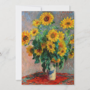 Carte De Remerciements Claude Monet - Bouquet de tournesols