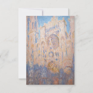 Carte De Remerciements Claude Monet - Cathédrale de Rouen au coucher du s