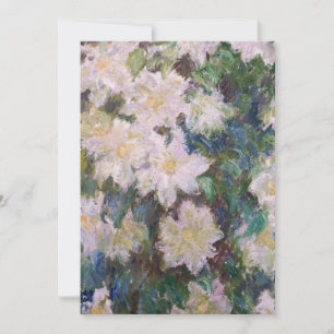 Carte De Remerciements Claude Monet - Clématites blanches