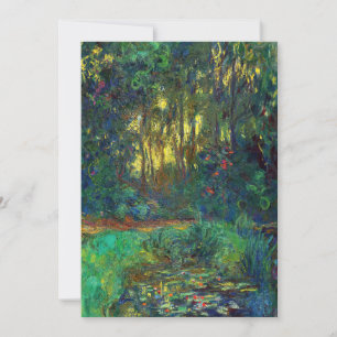Carte De Remerciements Claude Monet - Coin d'étang avec des nénuphars