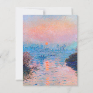 Carte De Remerciements Claude Monet - Coucher Du Soleil Sur La Seine