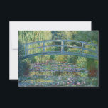 Carte De Remerciements Claude Monet - Eau Lily étang, Harmonie verte<br><div class="desc">Etang Lily,  Harmonie Verte / Le Bassin aux Nympheas,  Harmonie Verte par Claude Monet en 1899</div>