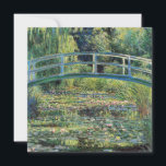 Carte De Remerciements Claude Monet - Etang Lily et Pont Japonais<br><div class="desc">L'étang Lily et le pont japonais / Le Bassin aux nympheas - Claude Monet,  1899</div>