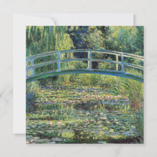 Carte De Remerciements Claude Monet - Etang Lily et Pont Japonais