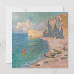 Carte De Remerciements Claude Monet - Etretat : Plage et Falaise d'Amont