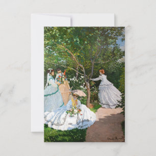 Carte De Remerciements Claude Monet - Femmes dans le jardin
