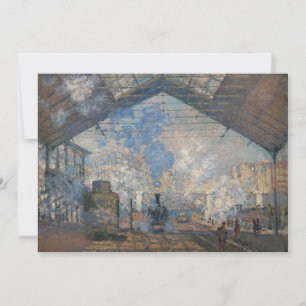 Carte De Remerciements Claude Monet - Gare Saint-Lazare Vue extérieure