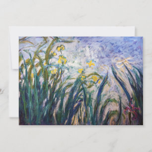 Carte De Remerciements Claude Monet - Iris jaunes et violets