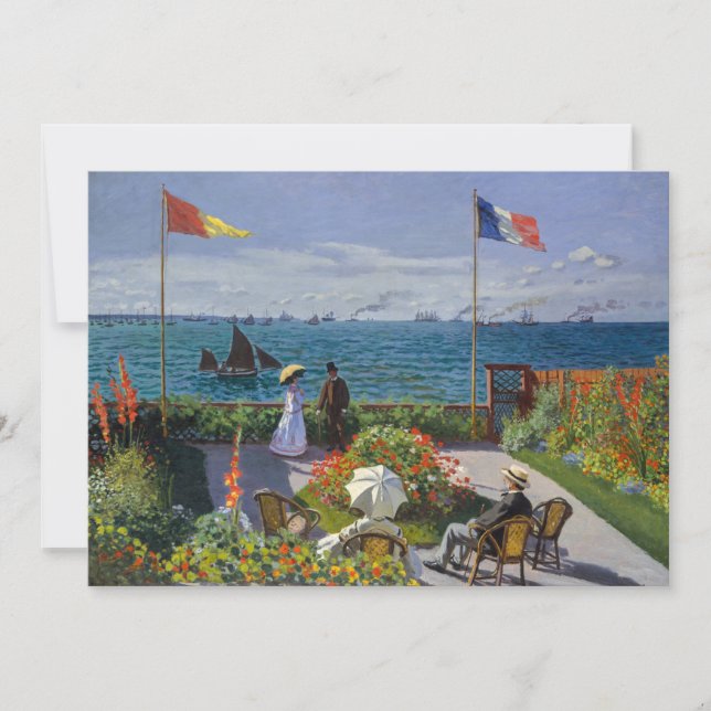 Carte De Remerciements Claude Monet - Jardin de Sainte-Adresse (Devant)