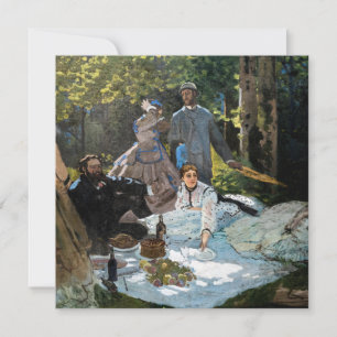 Carte De Remerciements Claude Monet - Le Déjeuner sur l'herbe, panneau de