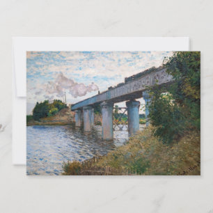 Carte De Remerciements Claude Monet - Le pont ferroviaire à Argenteuil