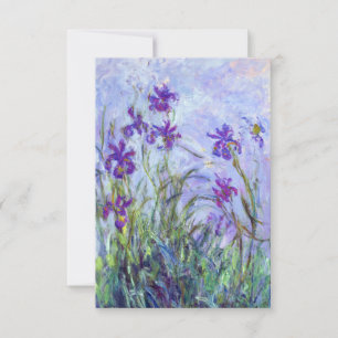 Carte De Remerciements Claude Monet - Lilac Irises / Iris Mauves