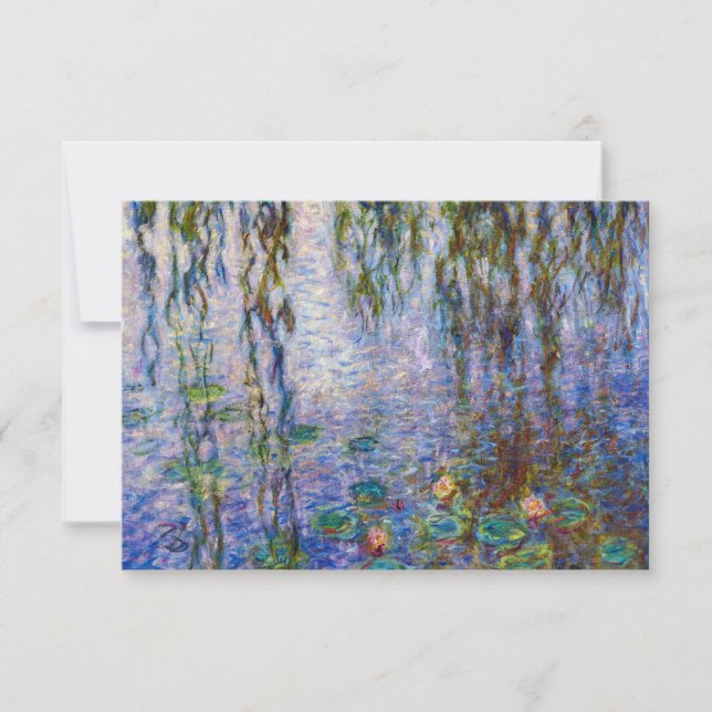 Carte De Remerciements Claude Monet - Lys d'eau (Devant)