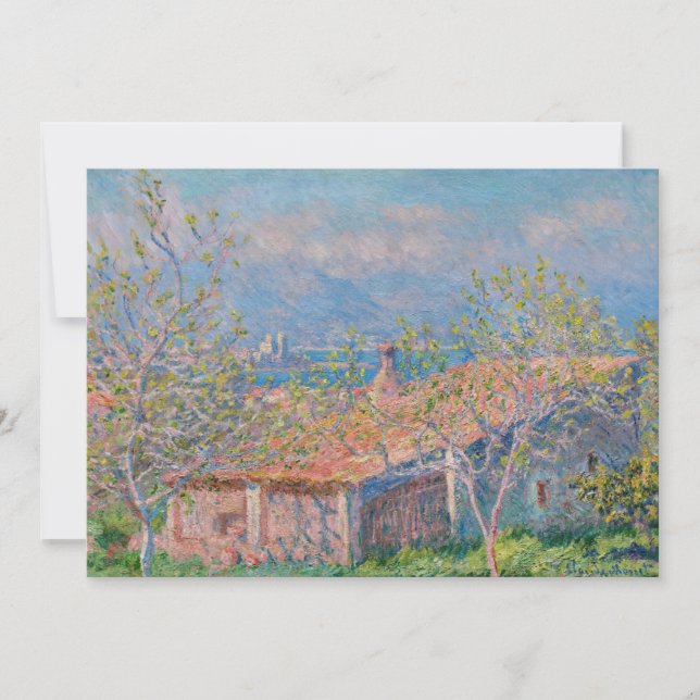 Carte De Remerciements Claude Monet - Maison de jardinier à Antibes (Devant)